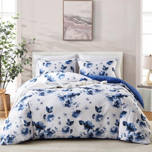 Cupocupa Duvet Cover Queen Size Set - Vintage Soft Bedding with Beautiful Boho Floral Pattern for Queen Size Bed - Comes with Matching Pillowcases for Added Elegance and Comfort - Image 2