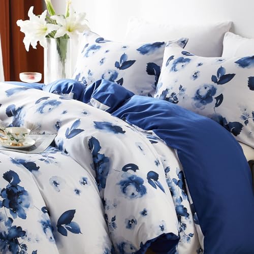 Cupocupa Duvet Cover Queen Size Set - Vintage Soft Bedding with Beautiful Boho Floral Pattern for Queen Size Bed - Comes with Matching Pillowcases for Added Elegance and Comfort - Image 3