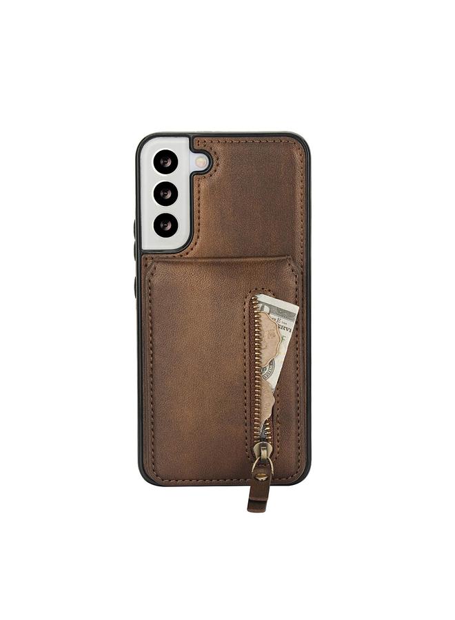 اس-توب جراب لهاتف Samsung Galaxy S21 FE 5G مع محفظة بسحاب وغطاء خلفي من الجلد MagSafe - Image 2