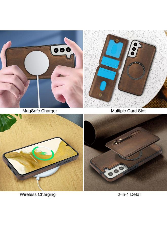 اس-توب جراب لهاتف Samsung Galaxy S21 FE 5G مع محفظة بسحاب وغطاء خلفي من الجلد MagSafe - Image 5