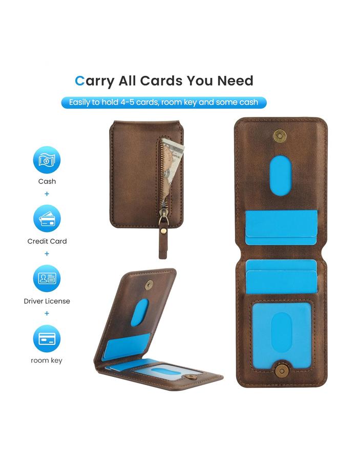 اس-توب جراب لهاتف Samsung Galaxy S21 FE 5G مع محفظة بسحاب وغطاء خلفي من الجلد MagSafe - Image 3