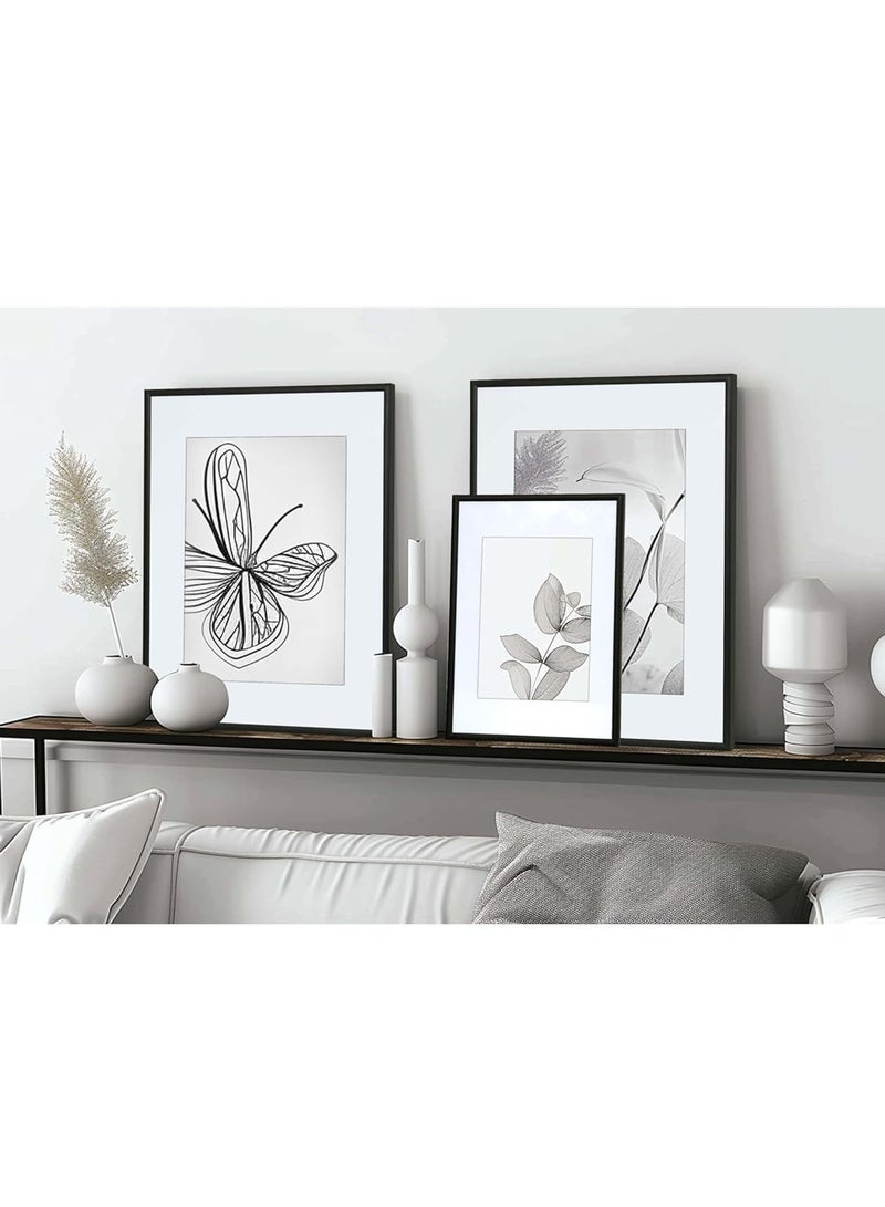 A5 photo frame, 2-pack 21x15cm black Aluminium picture frame, certificate frame for wall mounting or table display, set of 2  - Image 4