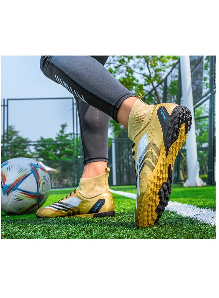 SKT Shiketro Men's And Women's Long-nailed And Broken-Nailed Football Shoes, Soft-Ground Sports Football Shoes, Breathable And Non-Slip Football Shoes, High-Top Elastic Breathable Shoes, Suitable For Adults And Teenagers - Image 2