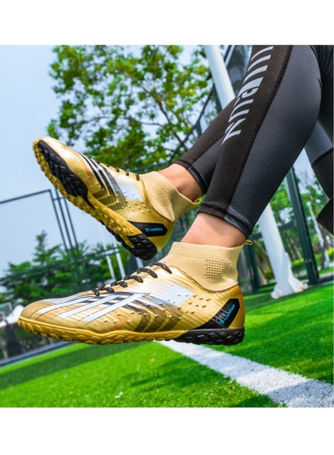 SKT Shiketro Men's And Women's Long-nailed And Broken-Nailed Football Shoes, Soft-Ground Sports Football Shoes, Breathable And Non-Slip Football Shoes, High-Top Elastic Breathable Shoes, Suitable For Adults And Teenagers - Image 4