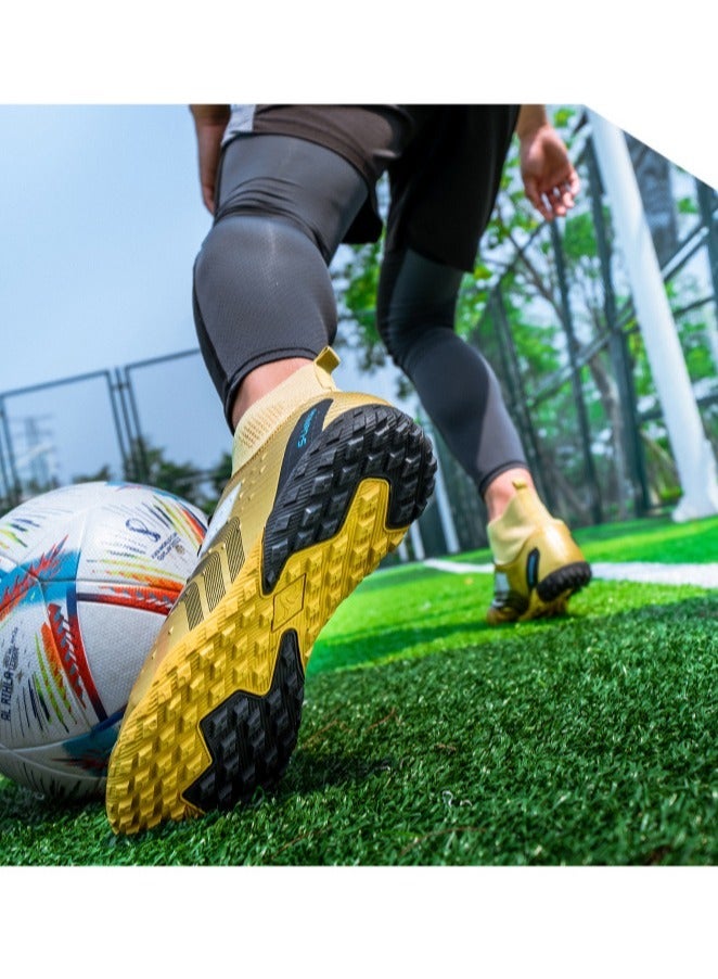 SKT Shiketro Men's And Women's Long-nailed And Broken-Nailed Football Shoes, Soft-Ground Sports Football Shoes, Breathable And Non-Slip Football Shoes, High-Top Elastic Breathable Shoes, Suitable For Adults And Teenagers - Image 5