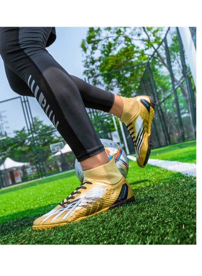 SKT Shiketro Men's And Women's Long-nailed And Broken-Nailed Football Shoes, Soft-Ground Sports Football Shoes, Breathable And Non-Slip Football Shoes, High-Top Elastic Breathable Shoes, Suitable For Adults And Teenagers - Image 3