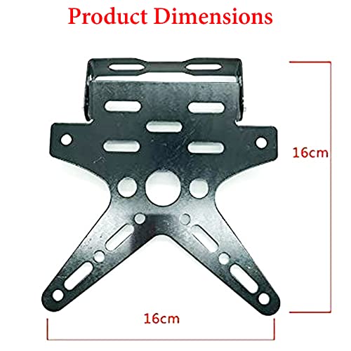 Ramanta Motorcycle Registration Number License Plate Holder Tail Tidy Adjustable Aluminum Alloy Holder Mount Bracket Compatible for Xpulse 200 BS6 (Black, 1 PCs) - Image 3
