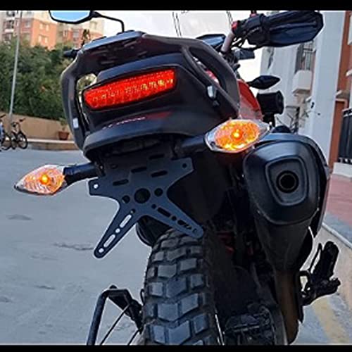 Ramanta Motorcycle Registration Number License Plate Holder Tail Tidy Adjustable Aluminum Alloy Holder Mount Bracket Compatible for Xpulse 200 BS6 (Black, 1 PCs) - Image 2