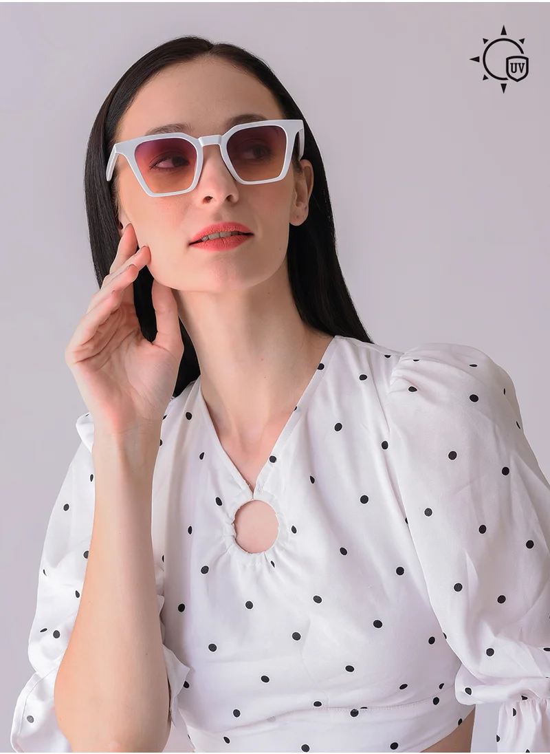 صوص هاوت Purple Lens White Wayfarer Sunglasses