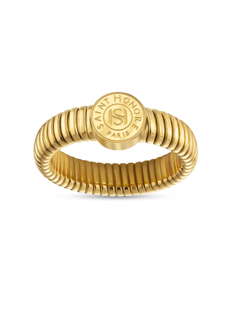 سانت هونور Tubogas Gold Plated Ring for Women with Coin Motif Size-54