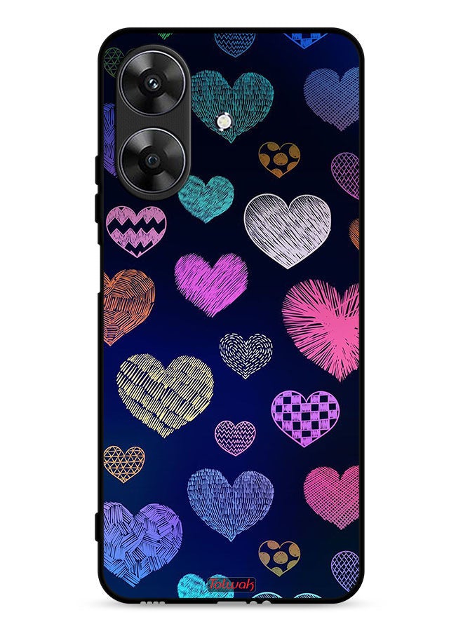 Tolwak Realme Note 60 4G Protective Case Cover Dhaga Hearts Pattern - Image 1