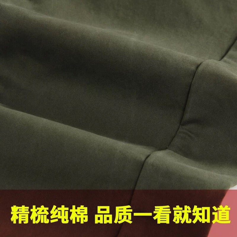 Casual Pants Men'S Slim-Fit Straight Caution Pants Men'S Trousers Labor Protection Men'S Casual Pants Mid-Waist - Image 3