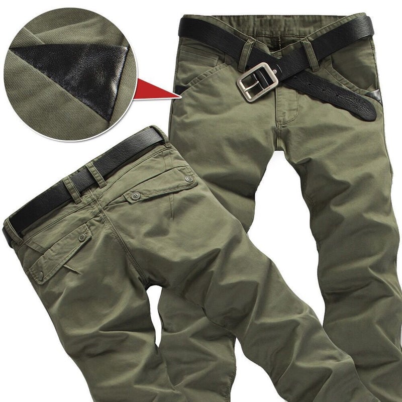 Casual Pants Men'S Slim-Fit Straight Caution Pants Men'S Trousers Labor Protection Men'S Casual Pants Mid-Waist - Image 2