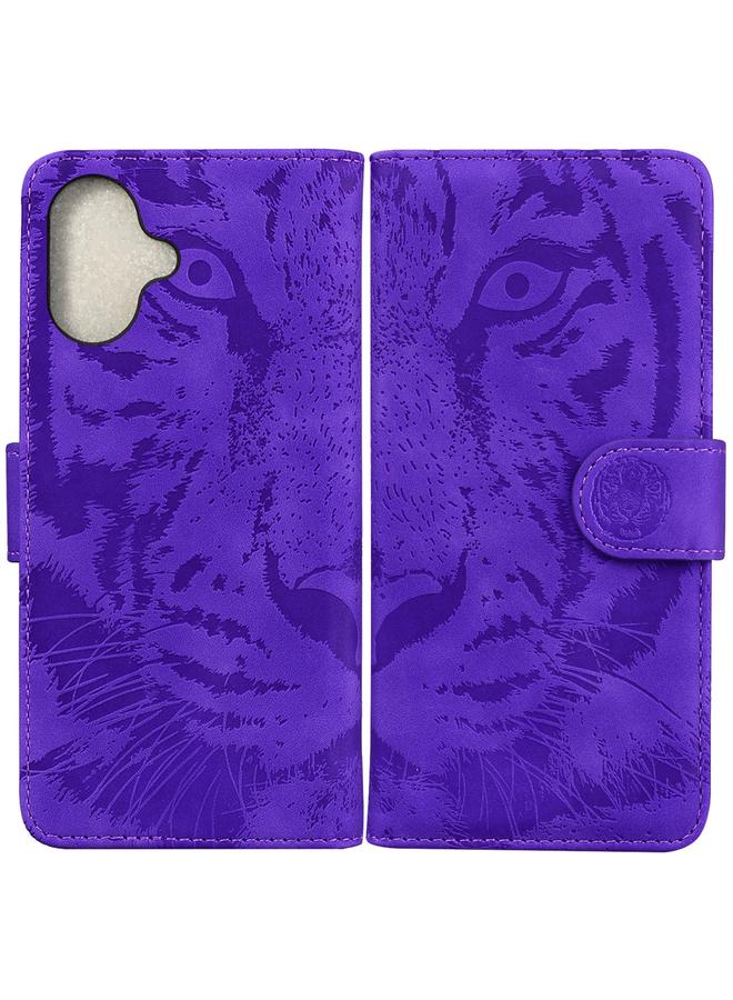 اس-توب جراب هاتف جلدي بنقشة نمر لهاتف iPhone 16 - Image 1