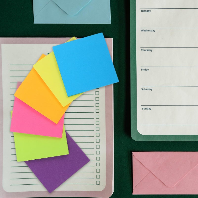 Fluorescent Adhesive Pads 3x3 Inch 300 Sheets for School Office Classroom Study Supplies - Image 5
