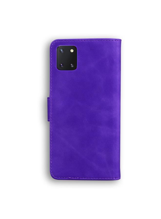 اس-توب جراب لهاتف Samsung Galaxy Note 10 Lite / A81 مصنوع من الجلد بلون نقي وملمس ناعم - Image 3