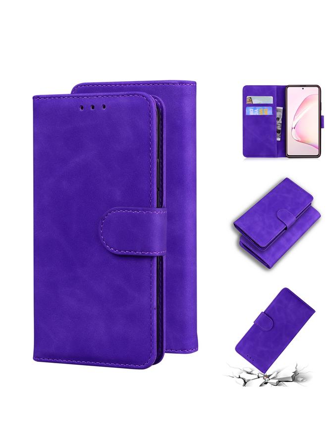 اس-توب جراب لهاتف Samsung Galaxy Note 10 Lite / A81 مصنوع من الجلد بلون نقي وملمس ناعم - Image 1