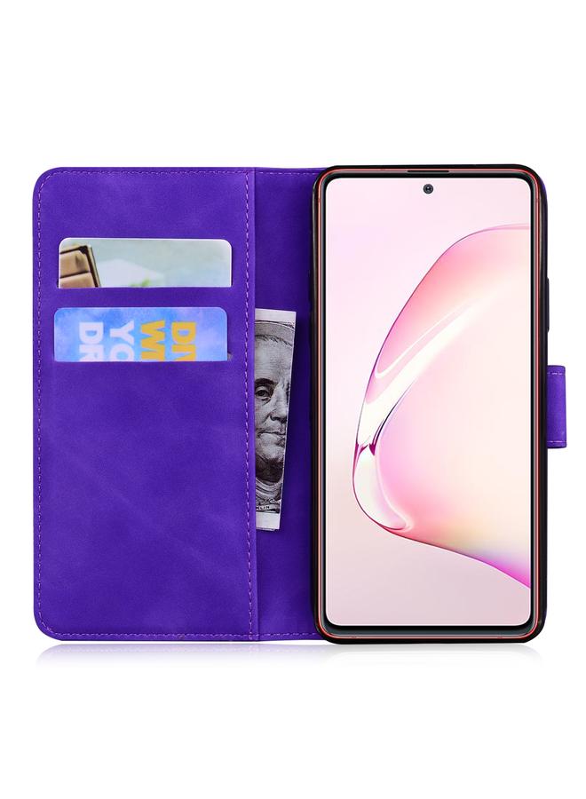 اس-توب جراب لهاتف Samsung Galaxy Note 10 Lite / A81 مصنوع من الجلد بلون نقي وملمس ناعم - Image 4