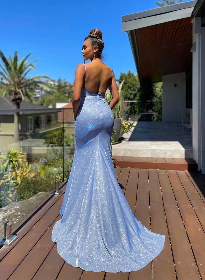 Loquat Stylish Party Dress Blue  - Image 2