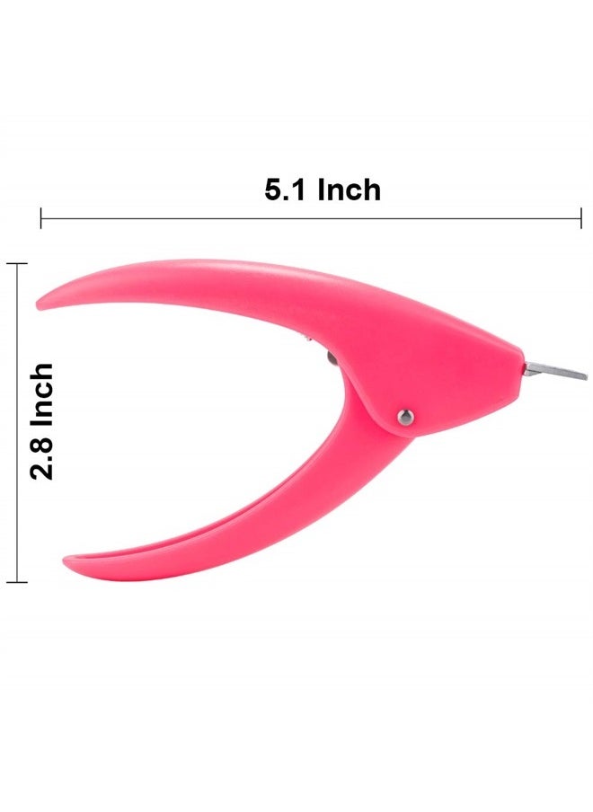 BELLEBOOST Belleboost Nail Tip Clipper Edge Cutter Adjustable Stainless Steel False Artificial Acrylic Fake Trimmer Manicure Pedicure Sharp Rustproof Blade Clip Tool for Salon Home Art,DIY Use Acrylic Pink  - Image 2