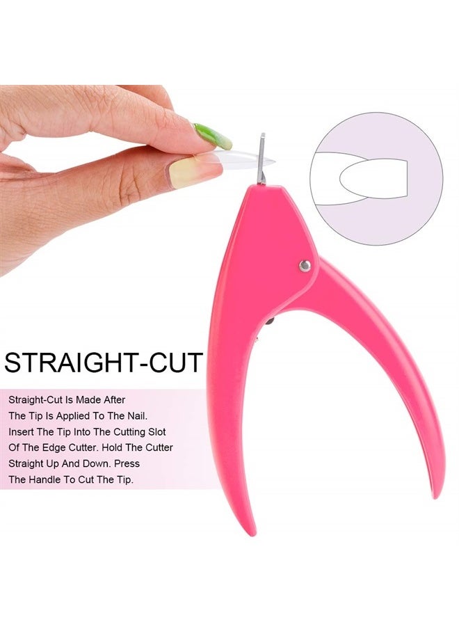 BELLEBOOST Belleboost Nail Tip Clipper Edge Cutter Adjustable Stainless Steel False Artificial Acrylic Fake Trimmer Manicure Pedicure Sharp Rustproof Blade Clip Tool for Salon Home Art,DIY Use Acrylic Pink  - Image 4