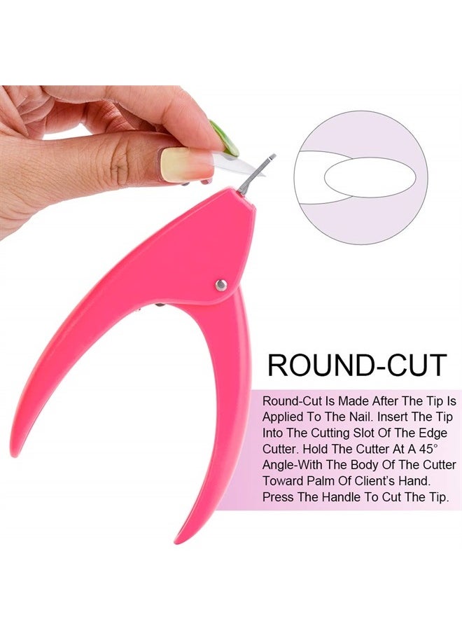 BELLEBOOST Belleboost Nail Tip Clipper Edge Cutter Adjustable Stainless Steel False Artificial Acrylic Fake Trimmer Manicure Pedicure Sharp Rustproof Blade Clip Tool for Salon Home Art,DIY Use Acrylic Pink  - Image 5