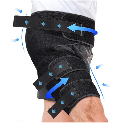 Hiball Adjustable Hip Brace, Groin & Hamstring Compression Wrap for Men Women, Thigh Compression Sleeve With 6 Pressure Straps, Buttock & Quad Support, Upper Leg Brace for Sciatic Nerve Pain, Bursitis - Image 1