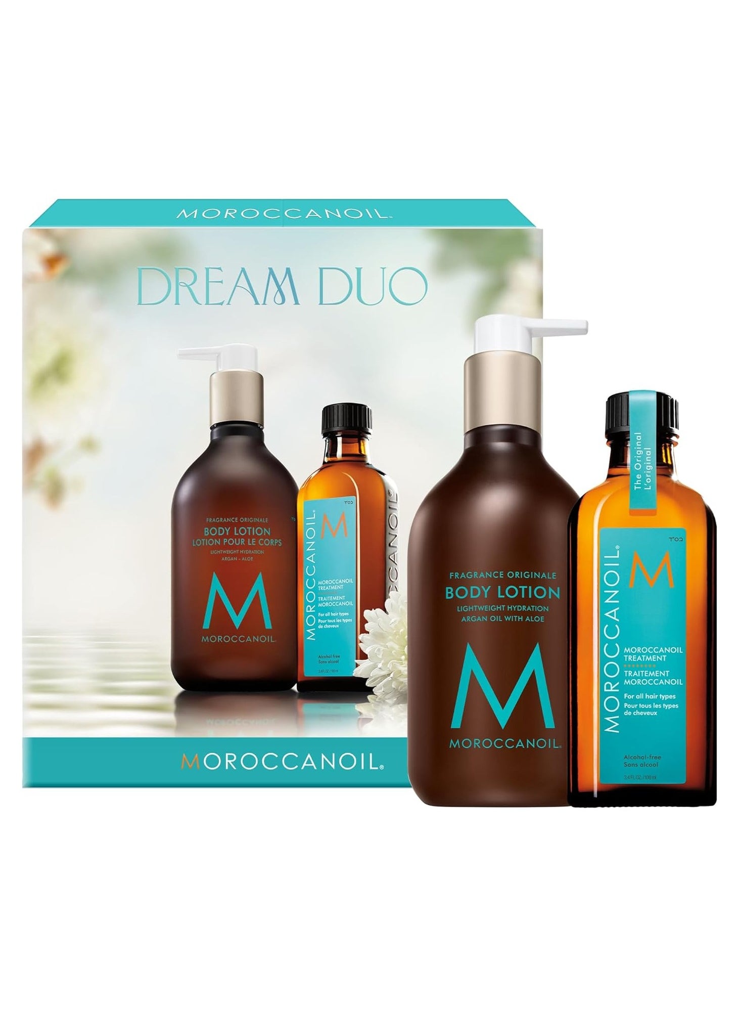 Moroccanoil Dream Duo Hair treatment oil 100ml & Body Lotion Set 360ml 