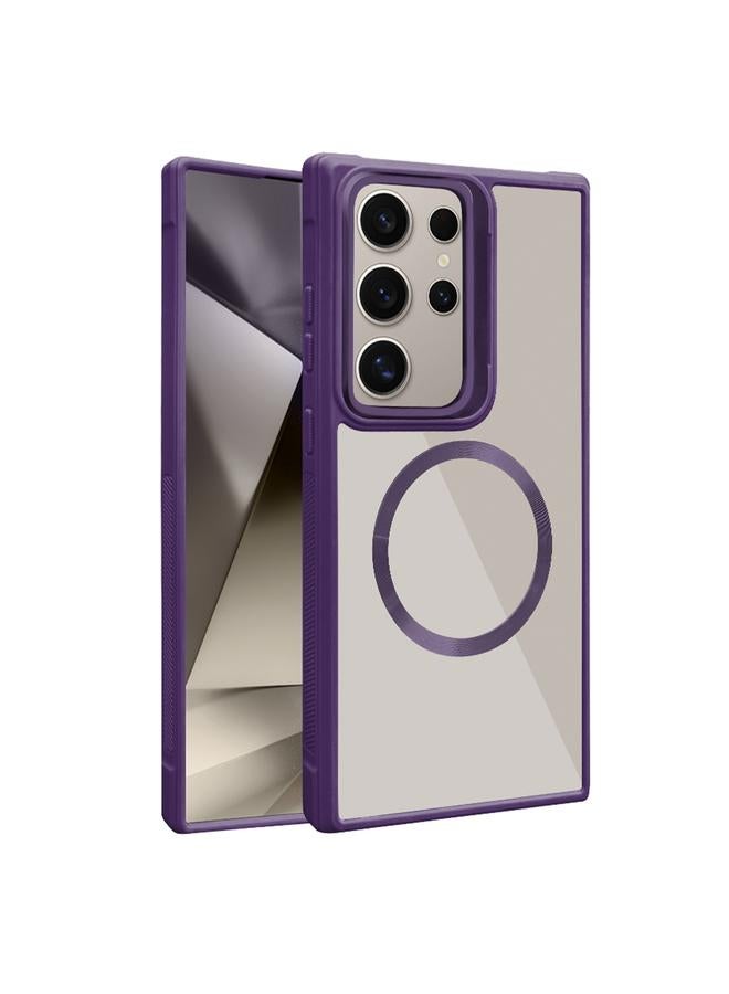 اس-توب جراب لهاتف Samsung Galaxy S24 Ultra 5G مطلي بطبقة CD من مادة MagSafe المصنوعة من الأكريليك الهجين TPU - Image 1