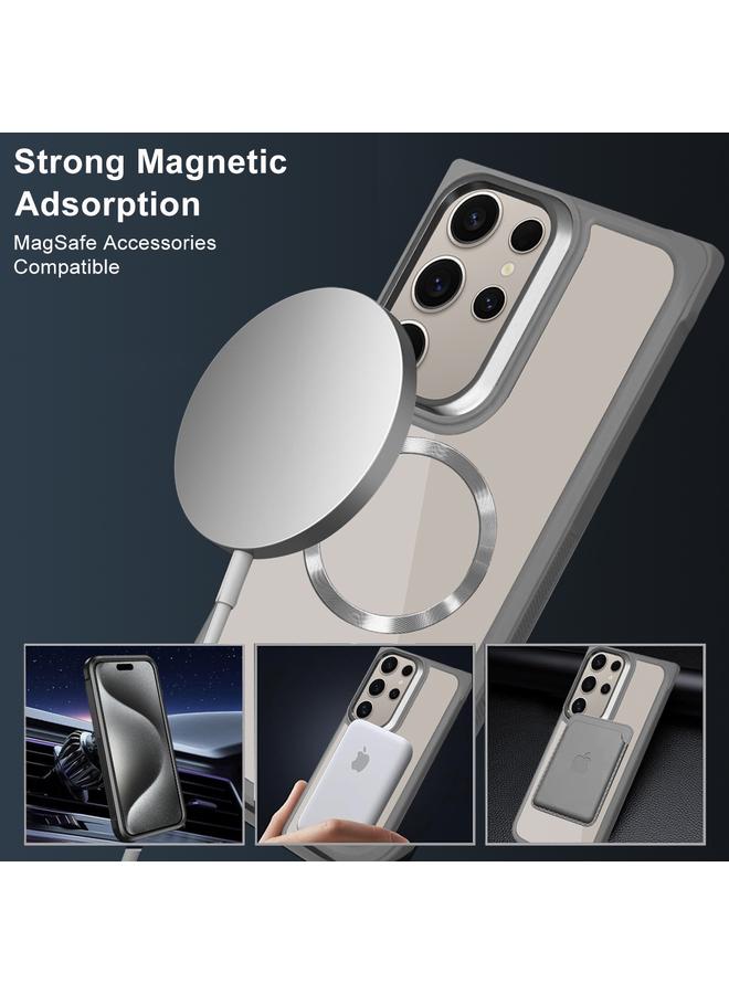 اس-توب جراب لهاتف Samsung Galaxy S24 Ultra 5G مطلي بطبقة CD من مادة MagSafe المصنوعة من الأكريليك الهجين TPU - Image 5