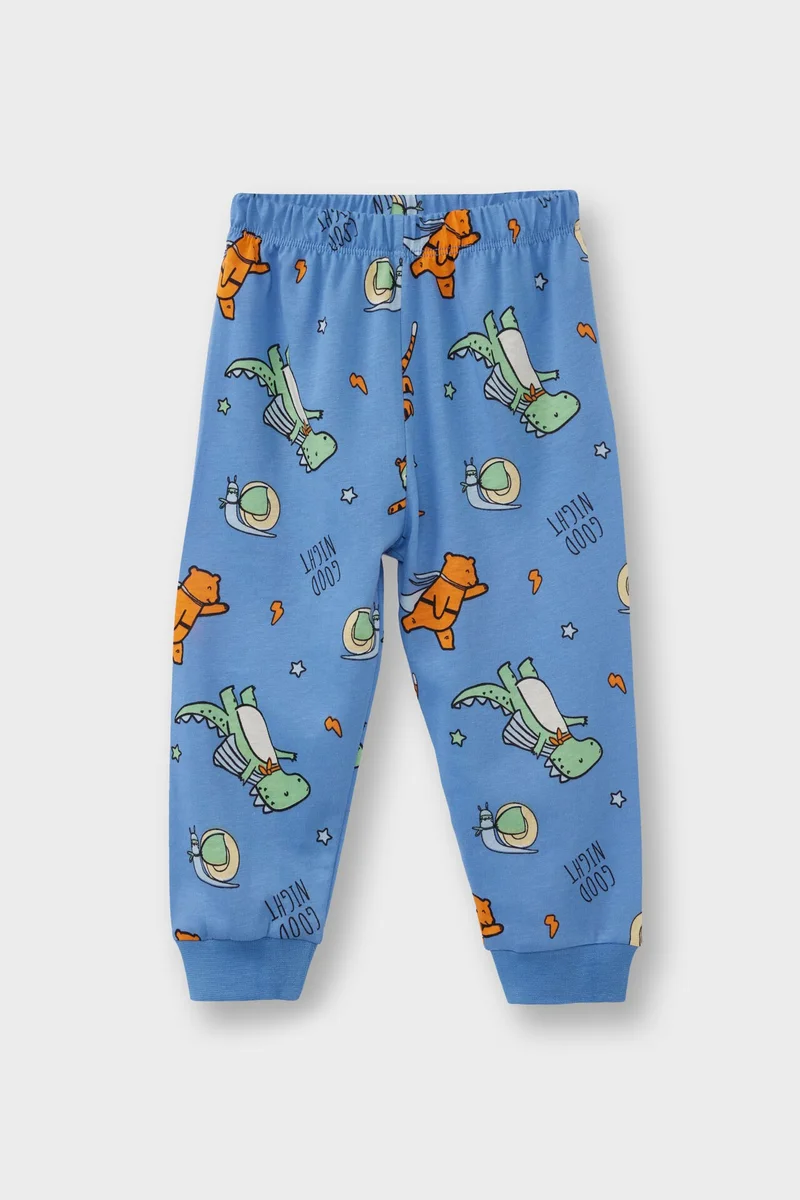 Defacto  2 piece Regular Fit Tiger Knitted Pyjamas  | Best Price UAE