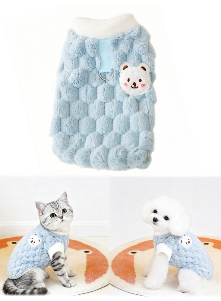 Japan And South Korea Autumn And Winter Pet Clothes Bear Scarab Dog Clothes Teddy Cat Two-legged Clothes Pet Clothing （L） - Image 1