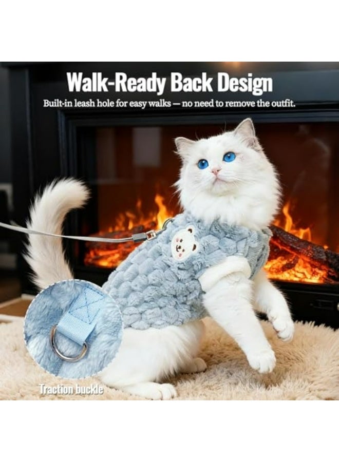 Japan And South Korea Autumn And Winter Pet Clothes Bear Scarab Dog Clothes Teddy Cat Two-legged Clothes Pet Clothing （L） - Image 3