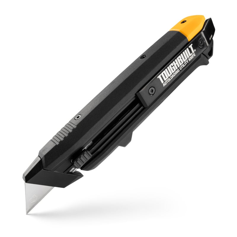 ToughBuilt â€“ Autoloading Utility Knife, Heavy-Duty Retractable Knife with Built-In Blade Magazine, Quick-Change Mechanism, and All-Metal Construction (TB-H4-10-A) - Image 1
