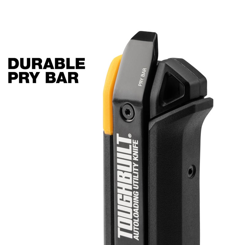 ToughBuilt â€“ Autoloading Utility Knife, Heavy-Duty Retractable Knife with Built-In Blade Magazine, Quick-Change Mechanism, and All-Metal Construction (TB-H4-10-A) - Image 4