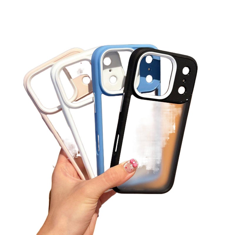 غطاء واقي بTPU+PC لـ iPhone 11 Pro مع حماية من السقوط وملمس ناعم مع مقاوم للصدمات مع لمسة نهائية غير لامعة مع شبه شفاف باللون أسود بظهر شفاف من مادة TPU باللون الأسود - Image 5