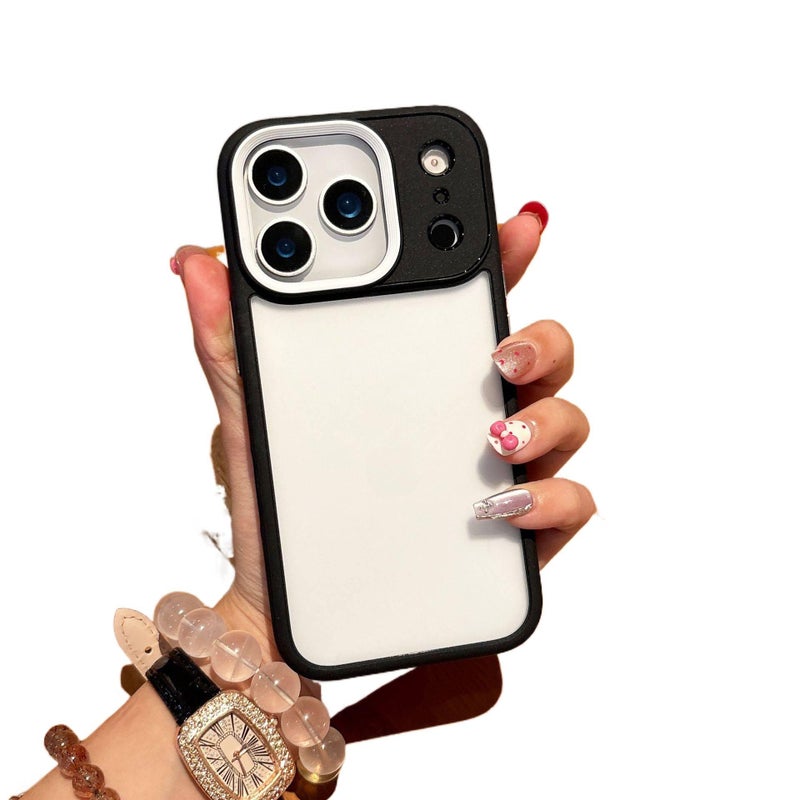 غطاء واقي بTPU+PC لـ iPhone 11 Pro مع حماية من السقوط وملمس ناعم مع مقاوم للصدمات مع لمسة نهائية غير لامعة مع شبه شفاف باللون أسود بظهر شفاف من مادة TPU باللون الأسود - Image 1