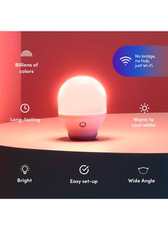 Lifx LIFX Color A19 800 lumens Billions of Colors and Whites WiFi Smart LED Light Bulb No Bridge Required Works with Alexa Hey Google HomeKit and Siri 2Pack  - Image 2