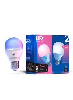 Lifx LIFX Color A19 800 lumens Billions of Colors and Whites WiFi Smart LED Light Bulb No Bridge Required Works with Alexa Hey Google HomeKit and Siri 2Pack  - Image 1