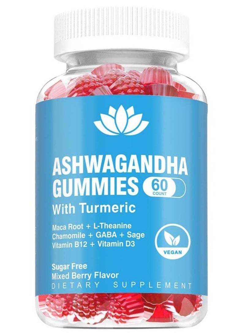 Wins Town Ashwagandha Gummies 2000Mg Organic Ashwa Root Extract Supplement for Women and Men 60 Count Ashwagandha Blend Gummies Combination Supplements - Image 1