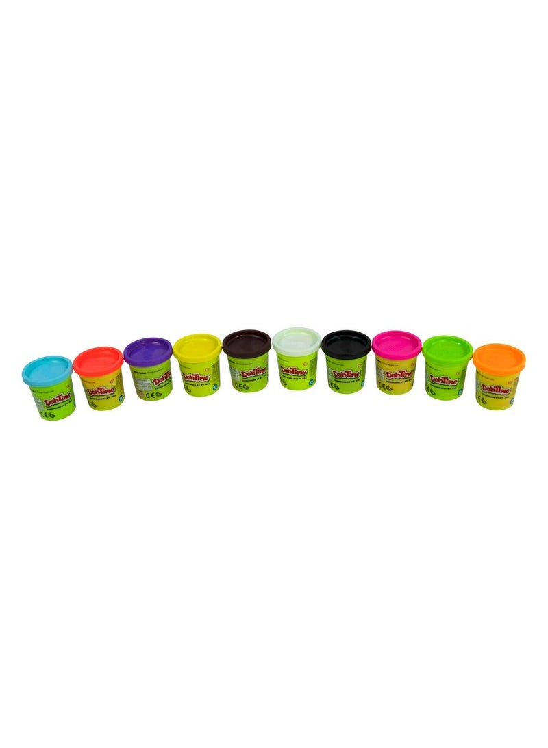 DohTime Dough PVC Tube 60cm, 3 Ounces - 10-in-1 Pack | Play Dough| Creative Fun Ideas | Develops Sensory Skills | Entertaining Toy | Stress Relief Toys for Kids - Image 2