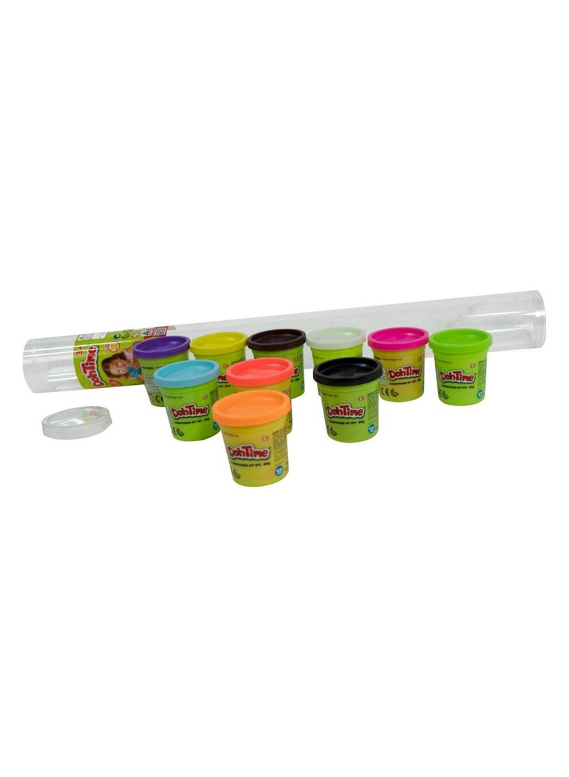 DohTime Dough PVC Tube 60cm, 3 Ounces - 10-in-1 Pack | Play Dough| Creative Fun Ideas | Develops Sensory Skills | Entertaining Toy | Stress Relief Toys for Kids - Image 3
