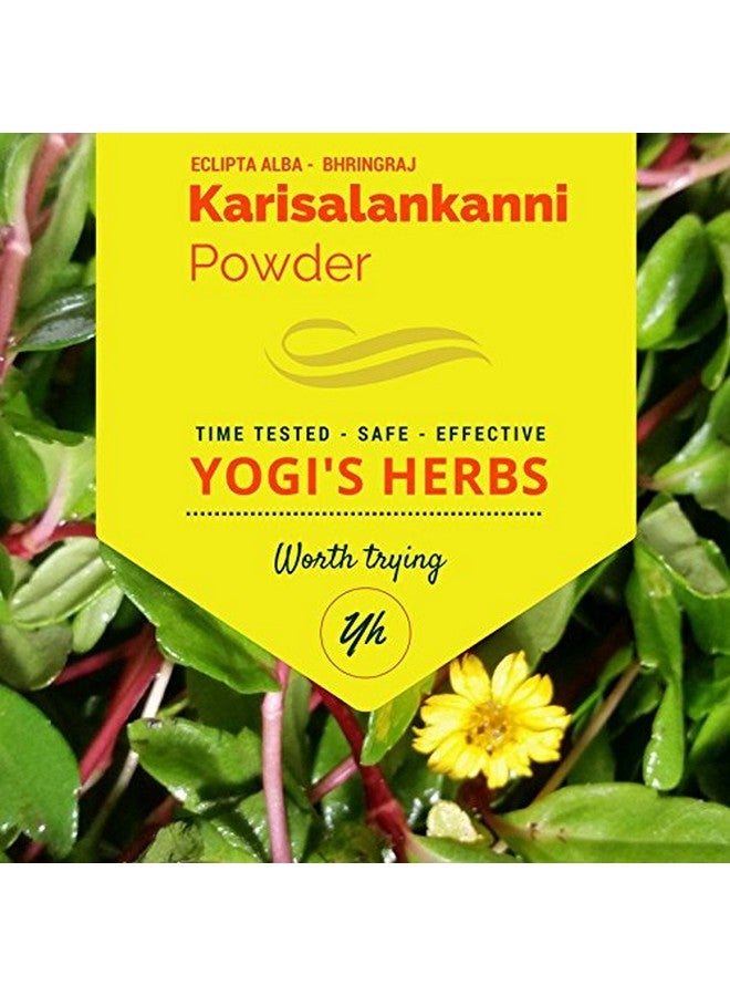 YOGIS HERBS بودرة كاريسالانكانّي من يوجيس هيربز (إكليبتا ألبا/الأقحوان الكاذب) 1 رطل طازجة ونقية (عبوة من 1) - Image 1