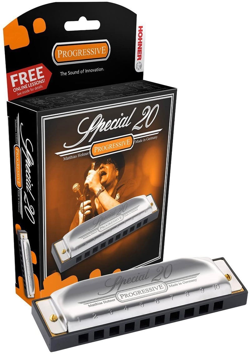 Hohner Special 20 Harmonica - Key of C Bundle with Key Stickers, Plastic Case, Instructional Manual, and Austin Bazaar Polishing Cloth - Image 2