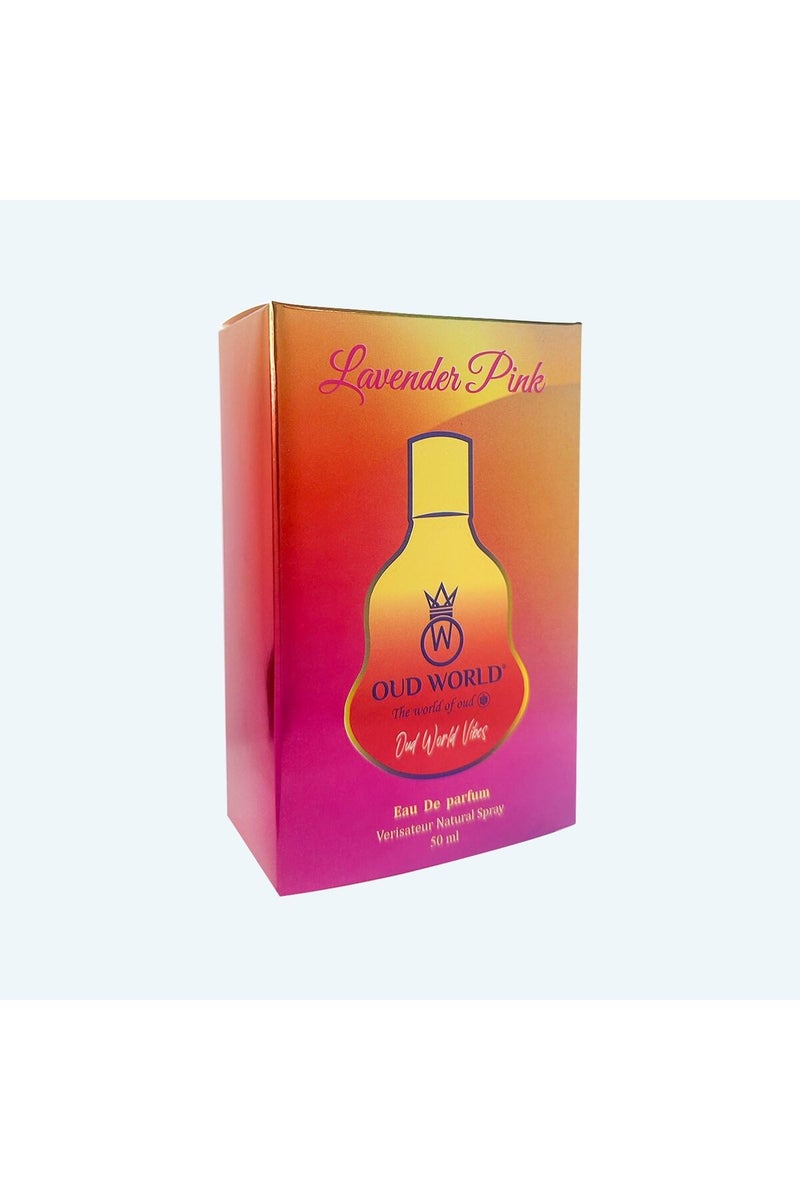 OUD WORLD Vibe Collection Lavender Pink Luxury Niche Perfume | Long-Lasting Fruity Floral & Woody Fragrance | Unisex Scent with Premium Notes | Arabian Oud Inspired Elegance | Best Perfume Size- 50ml - Image 2