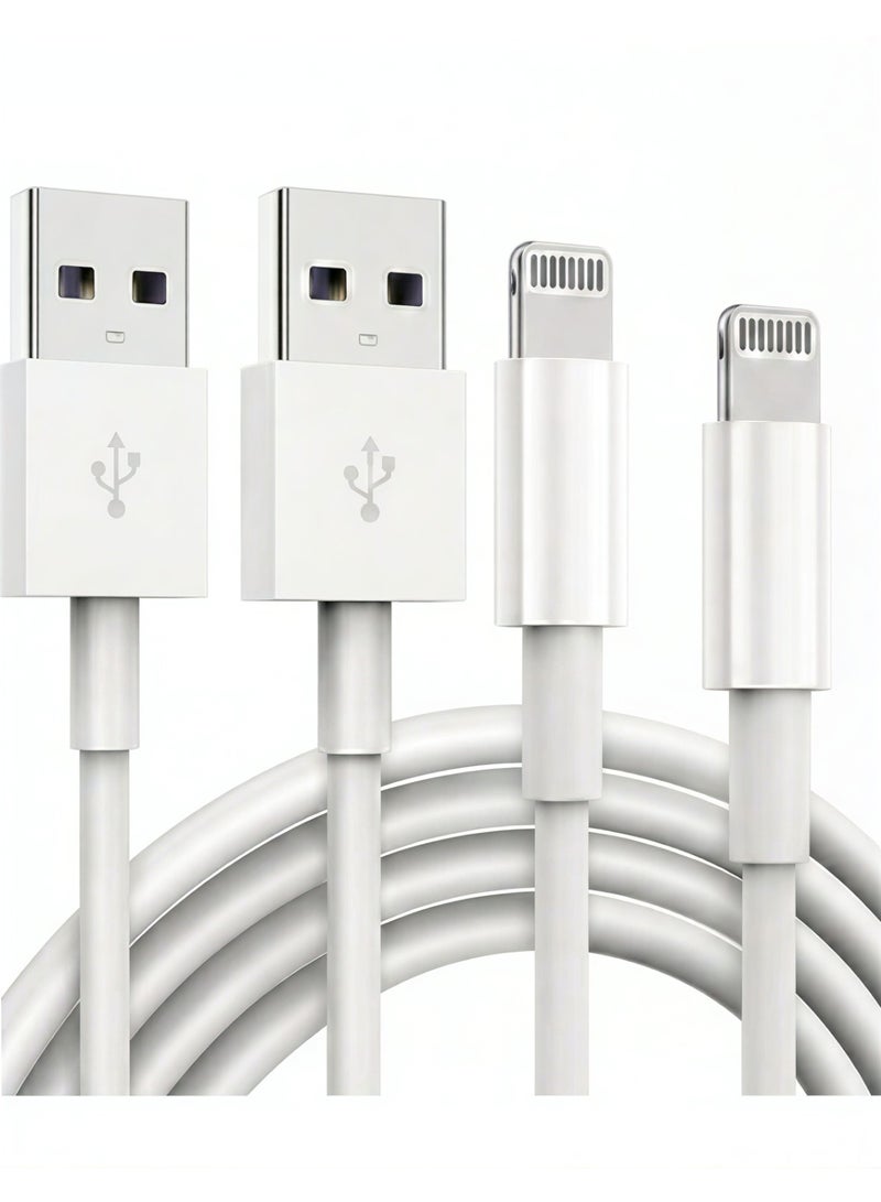 2Pack USB-A to Lightning Cable 1M – Fast Charging, Compatible with 6s / 7 / 8 / X / XS / XR / 11 / 12 / 13 / 14 Series - Image 1