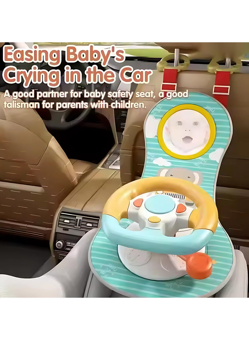 تويسو لعبة محاكاة قيادة الأطفال من تويسوا - عجلة قيادة تفاعلية للتعليم المبكر مع أضواء وأصوات وموسيقى للأطفال الصغار، لعبة لوحة قيادة سيارة تعليمية للأطفال من سن 6 سنوات فما فوق - Image 3