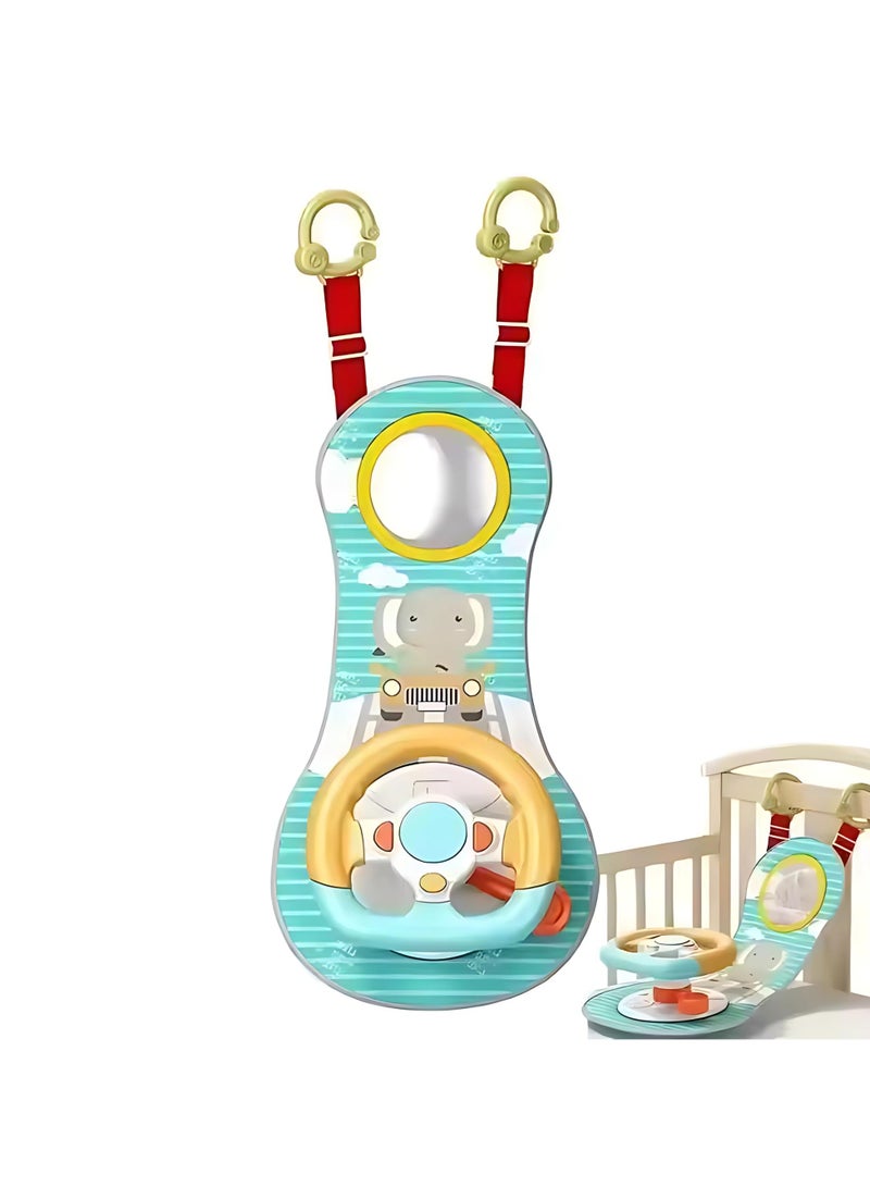 تويسو لعبة محاكاة قيادة الأطفال من تويسوا - عجلة قيادة تفاعلية للتعليم المبكر مع أضواء وأصوات وموسيقى للأطفال الصغار، لعبة لوحة قيادة سيارة تعليمية للأطفال من سن 6 سنوات فما فوق - Image 1