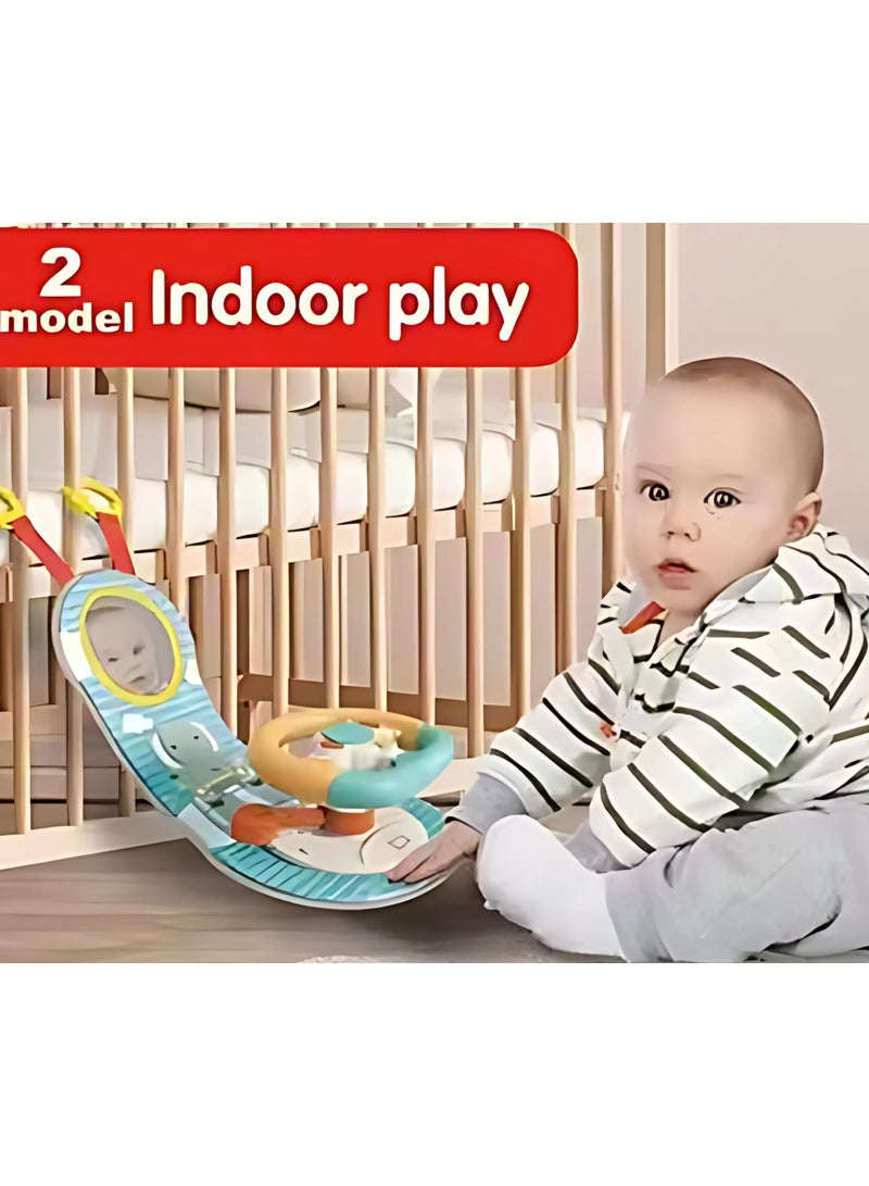 تويسو لعبة محاكاة قيادة الأطفال من تويسوا - عجلة قيادة تفاعلية للتعليم المبكر مع أضواء وأصوات وموسيقى للأطفال الصغار، لعبة لوحة قيادة سيارة تعليمية للأطفال من سن 6 سنوات فما فوق - Image 5