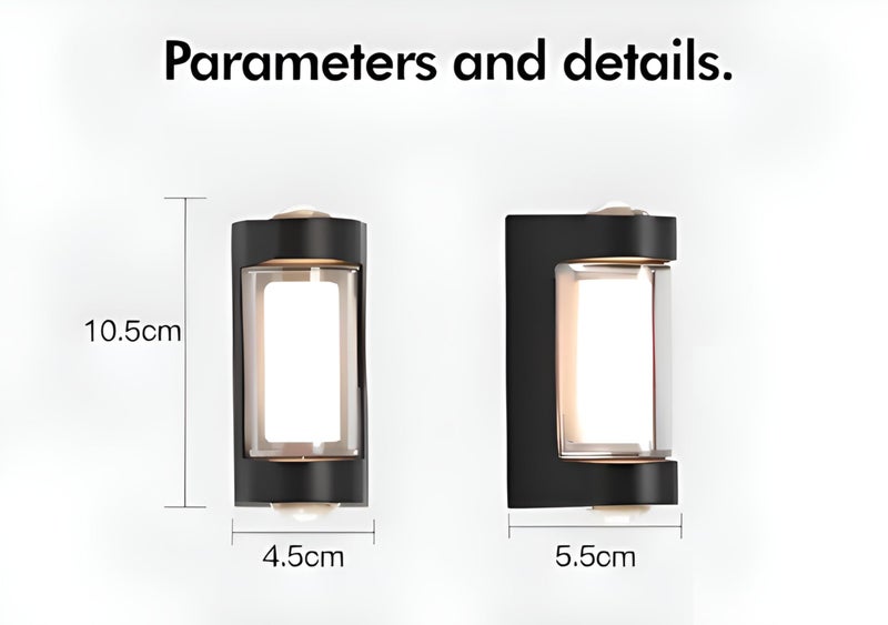 FILLISKA Led Indoor/Outdoor Up Down Wall Light Warm White, Ip-65 Waterproof & Shockproof Body. Fk519 (Up & Down + Front)(Metal) - Image 4
